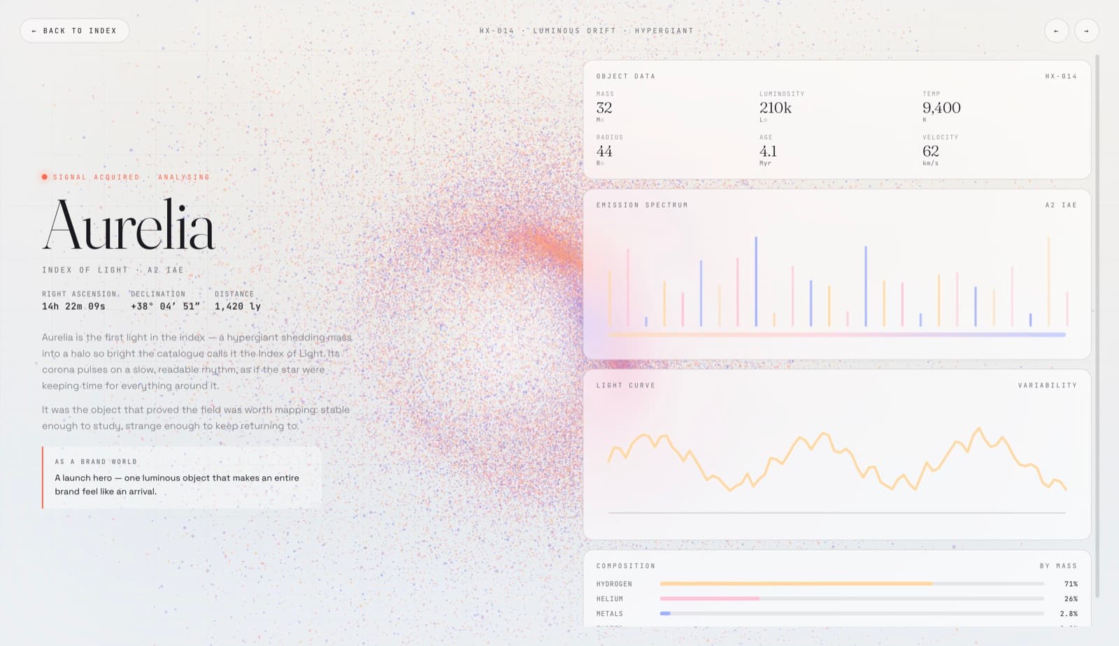 Halation — Interactive Cosmos · WebGL