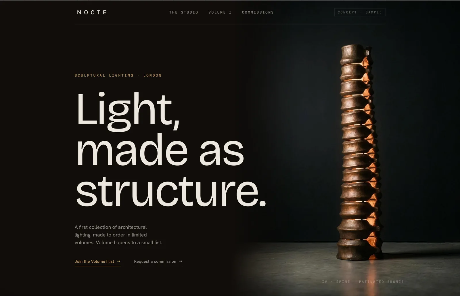 NOCTE — Product / Brand World